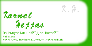 kornel hejjas business card